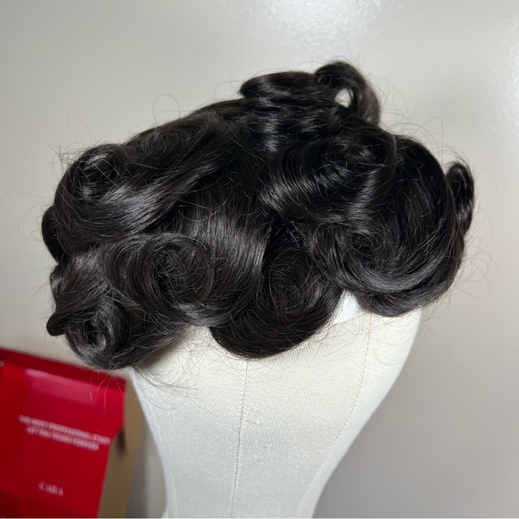 Natural Black Human Hair 8x10 Inch Realistic Scalp Toupee Hair Unit - Picture 3 of 10